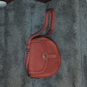 Universal Thread Red Crossbody Bag with Multicolor Strap